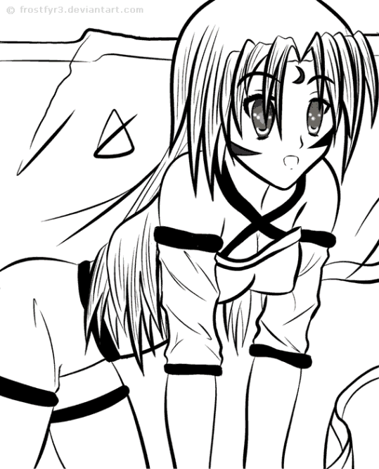 Plansa de colorat cu Anime 89 97